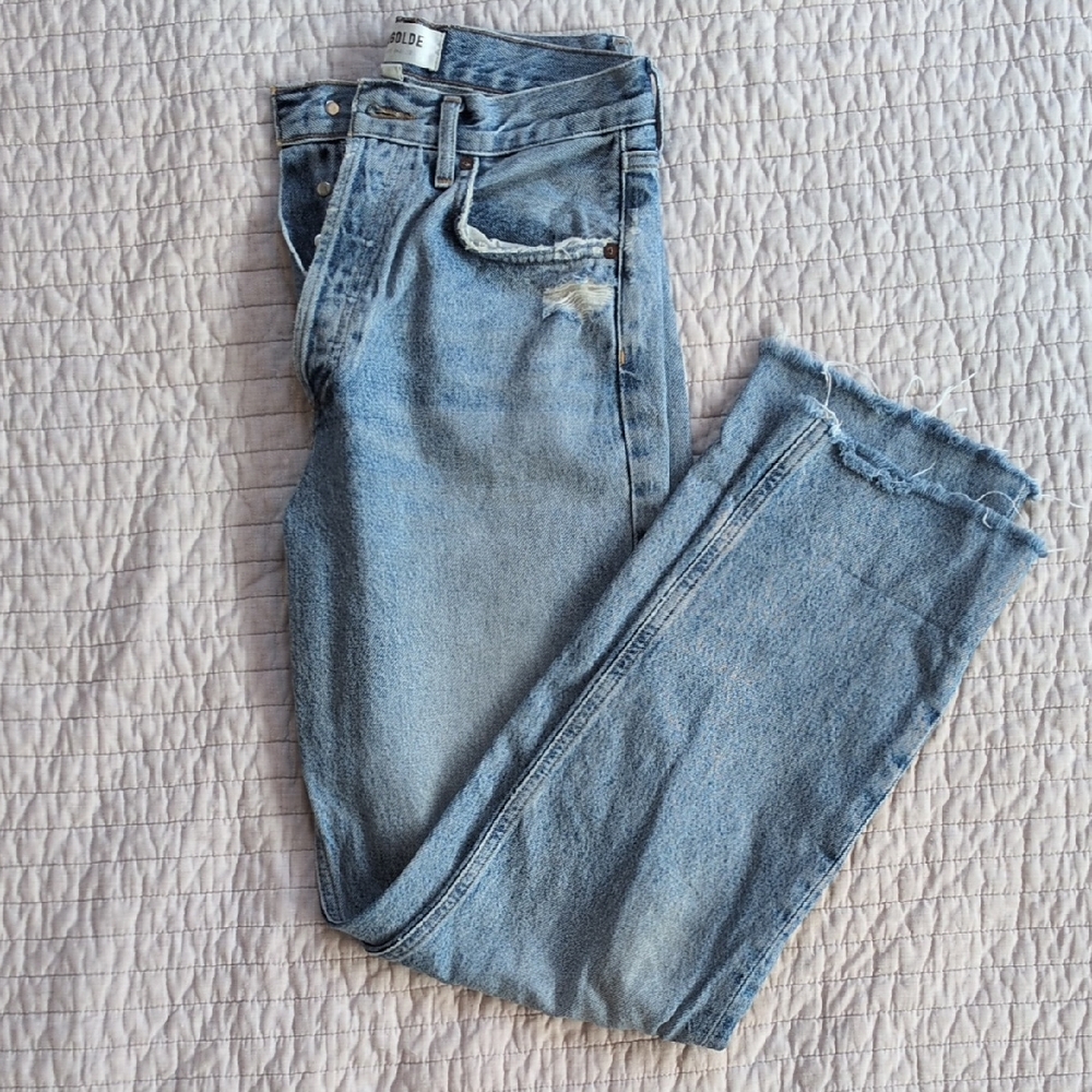 Agolde 90's Pinch Waist Distressed Jeans